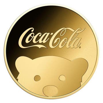 Tsjaad. 3000 Francs 5 x 1/1000 oz 999 Fine Gold Coca-Cola