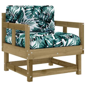 vidaXL Tuinstoelen 2 st met kussens geïmpregneerd grenenhout, Verzenden, Nieuw