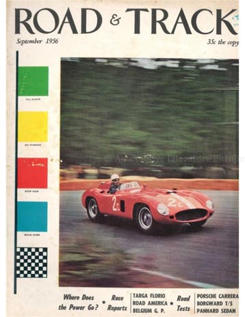 1956 ROAD AND TRACK MAGAZINE SEPTEMBER ENGELS, Ophalen of Verzenden