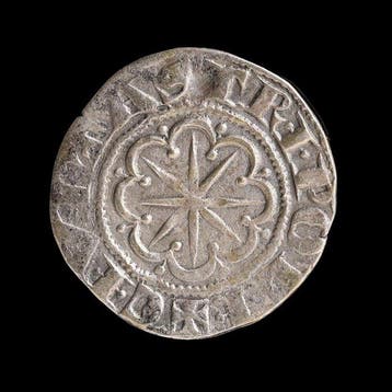 Middeleeuwen, kruisvaardersperiode Zilver Geslagen munt van, Antiek en Kunst