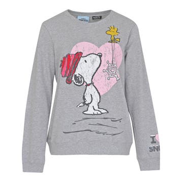 Frogbox • grijze Snoopy I love snow sweater • S, Princess goes Hollywood, Verzenden, Nieuw, Maat 36 (S)