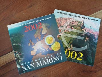San Marino. Year Set (BU) 2002 (Zonder minimumprijs), Postzegels en Munten