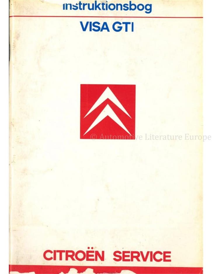 1986 CITROËN VISA GTI INSTRUCTIEBOEKJE DEENS, Autos : Divers, Modes d'emploi & Notices d'utilisation