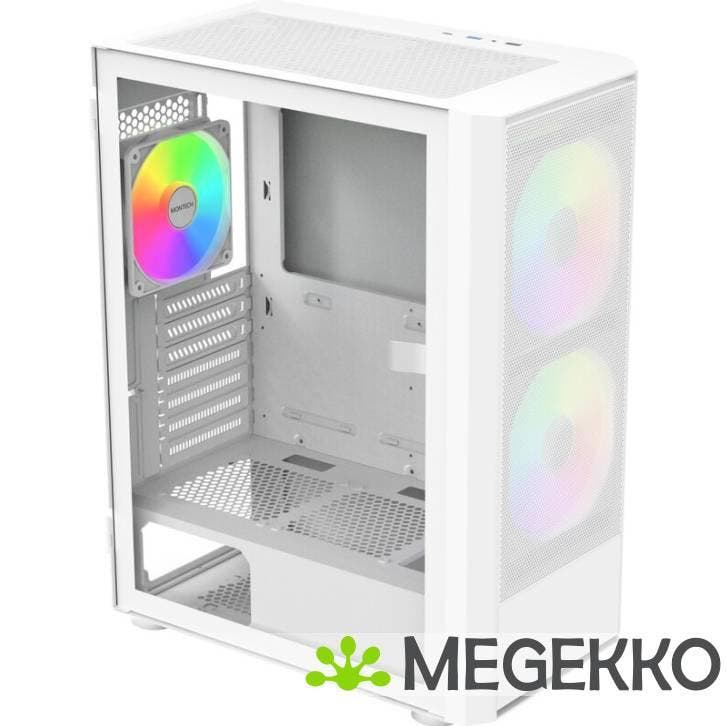 Montech X2 Plus Midi-Tower Wit, Computers en Software, Computerbehuizingen, Nieuw, Verzenden