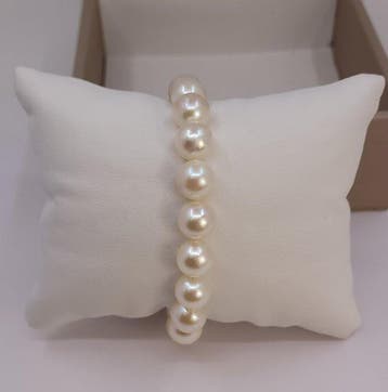 Armband 9x9,5 mm heldere Akoya parels