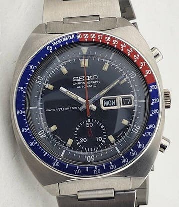 Seiko - Blue Pogue Chronograph - Zonder minimumprijs -
