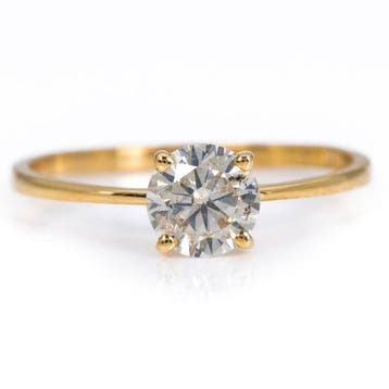 Zonder minimumprijs - Ring - 14 karaat Geel goud - 0.67ct., Nieuw