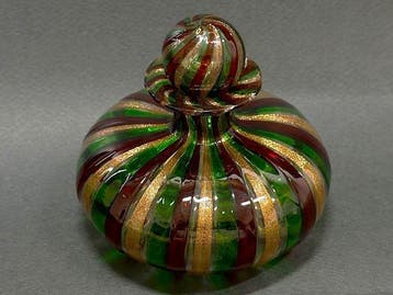 Boccetta Porta Profumo con Tappo in Vetro Artistico di