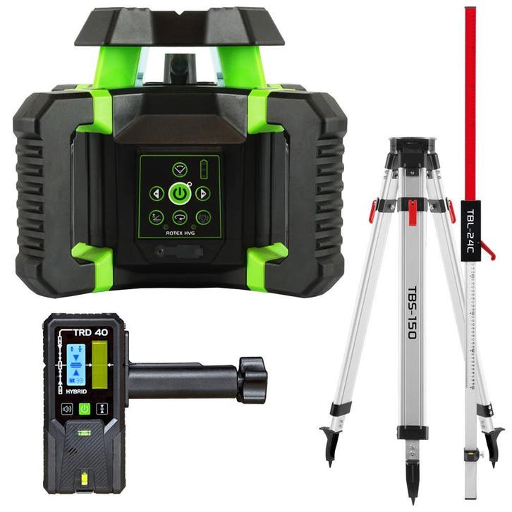 ROTEX HVG Bouwlaser Groen | Hor/Ver/Afschot | Set nu €499!, Bricolage & Construction, Instruments de mesure, Envoi