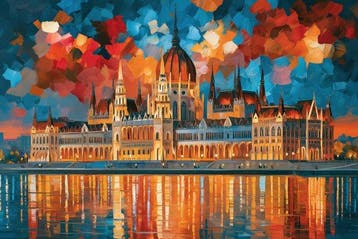Iconica - Danube River Nightfall - unique 1/1 XXL (100 x 150