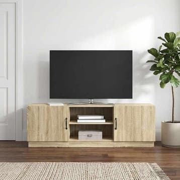 vidaXL TV Kast Sonoma Eiken 150 x 31 x 47 cm Bewerkt hout, Verzenden, Nieuw