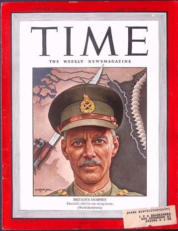 Cover Time Magazine1945 met Miles Dempsey (lijst optie), Verzenden, Foto of Poster