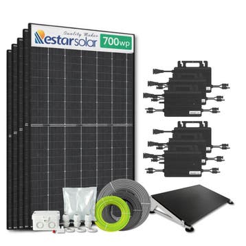 Zonnepanelen pakket voor platdak - 4.2 kW - 6x 700, Ophalen of Verzenden