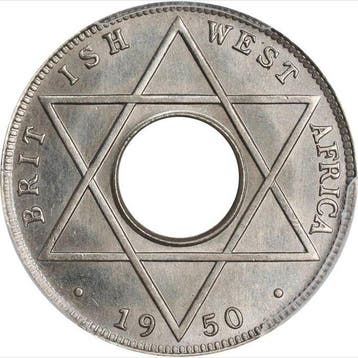 Brits West-Afrika. George VI. 1/10 Penny 1950 - PCGS MS66