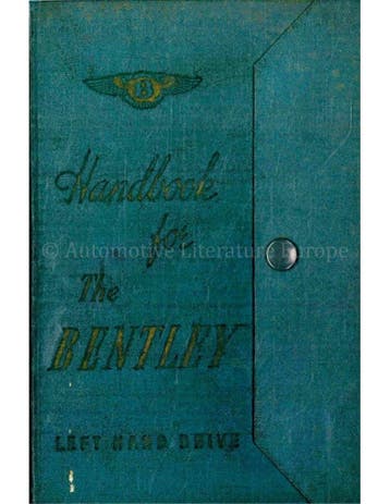 1947 BENTLEY MARK VI INSTRUCTIEBOEKJE ENGELS