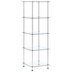 vidaXL Kastje 5-laags 40x40x130 cm gehard glas transparant, Verzenden, Nieuw