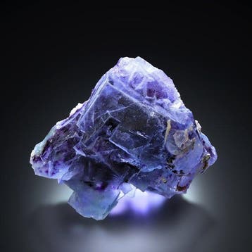 SANS RÉSERVE. Dark Blue Phantom FLUORITE provenant de la