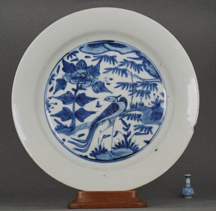 Jiajing (1522-1566) - Schotel - Balancing Fenghuang, Bamboo, Antiek en Kunst, Antiek | Overige Antiek