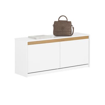 2dekans | SoBuy Schoenenkast met Zitbank – Wit – 104x30x47, Huis en Inrichting, Ophalen of Verzenden, Nieuw