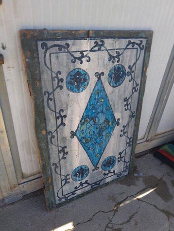 Ornement décoratif - Italie - ancien panneau peint