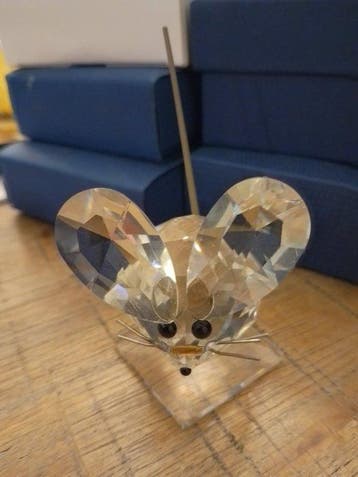 Swarovski - Beeldje - Mouse middle - 010025 - Kristal, Antiquités & Art