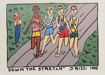 James Rizzi (1950-2011) - Down the stretch