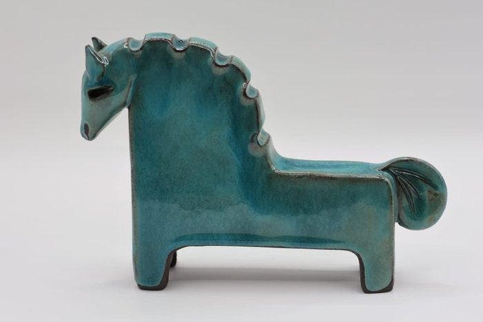 Urszula Despet - sculptuur, Trojan Horse - 16 cm - 12 cm -, Antiek en Kunst, Antiek | Glaswerk en Kristal