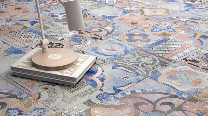 SkyBlue 22.3x22.3 Decor / Design Tegel ( Keramisch ) /, Doe-het-zelf en Bouw, Tegels, Ophalen of Verzenden