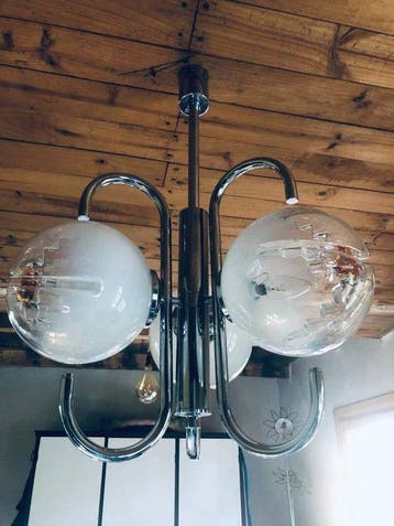 Lampe - Verre, Chrome
