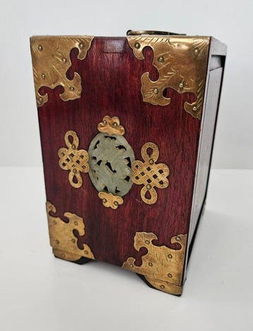 Juwelen kabinet - Sieradendoos - Hout, Antiek en Kunst