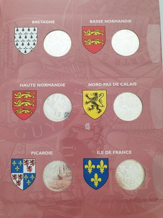 Frankrijk. 10 Euro 2011 Régions (27 monnaies), Postzegels en Munten, Munten | Europa | Niet-Euromunten