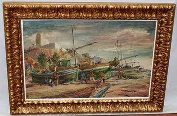 Guillem Fresquet Bardina (1914-1991) - Tarde de pesca en la