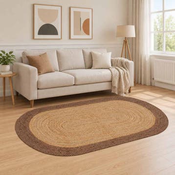 vidaXL Gebied Tapijt Grijs 205 x 305 cm Jute, Maison & Meubles, Verzenden