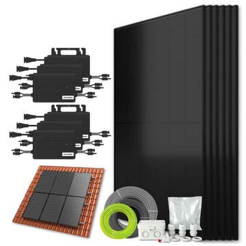 Zonnepanelen pakket voor schuindak - 2.6 kW - 6x 430, Doe-het-zelf en Bouw, Ophalen of Verzenden, Nieuw