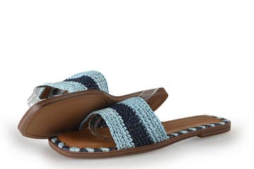 Tamaris Muiltjes in maat 38 Blauw, Kleding | Dames, Tamaris, Gedragen, Verzenden, Blauw