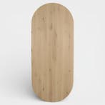 Tafelblad Plat Ovaal Eikenhout 200x100, Huis en Inrichting, Nieuw