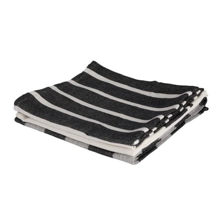 Cosy & Trendy Keukenhanddoek - Black (3 stuks), Huis en Inrichting, Keuken | Textiel, Nieuw, Verzenden