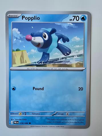 POPPLIO (PITCH BLACK 018/084) (TRADING CARD), Gebruikt