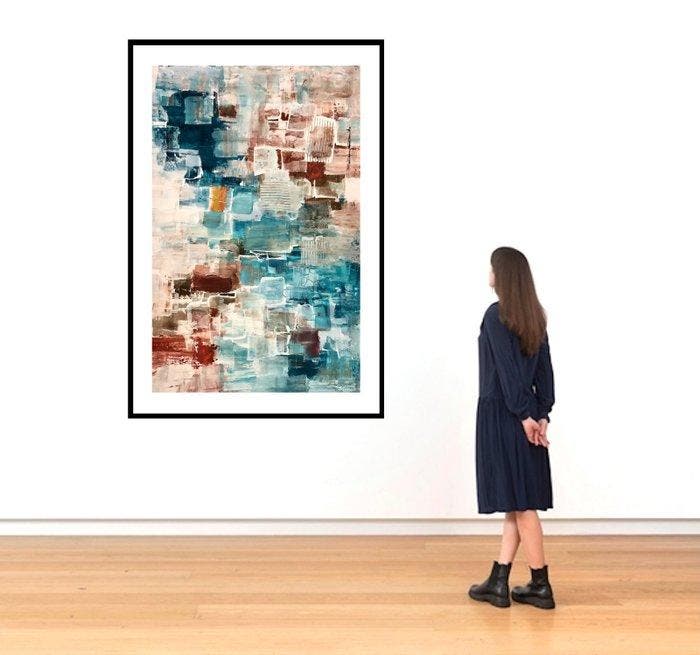 Dam Domido - Abstract Composition 35 - 120 x 80 cm, Antiek en Kunst, Kunst | Schilderijen | Modern
