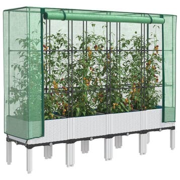 vidaXL Plantenbak verhoogd met kashoes 160x40x140 cm, Verzenden, Nieuw