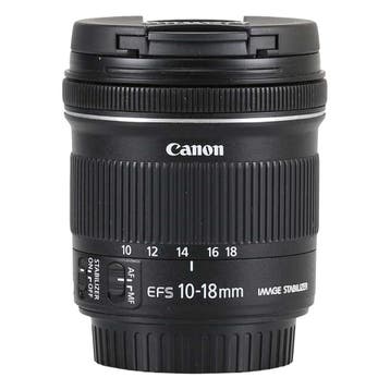 Canon EF-S 10-18mm f/4.5-5.6 IS STM met garantie, Ophalen of Verzenden