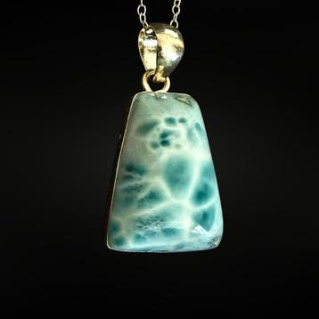 Prachtige hanger van larimar – zilver 925 Hanger - Hoogte: