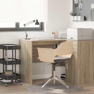vidaXL Bureau Sonoma Eik Bewerkt hout 102 x 50 x 75 cm, Huis en Inrichting, Bureaus, Verzenden, Nieuw
