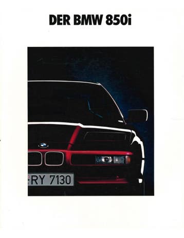1992 BMW 8 SERIE COUPE BROCHURE DUITS, Nieuw