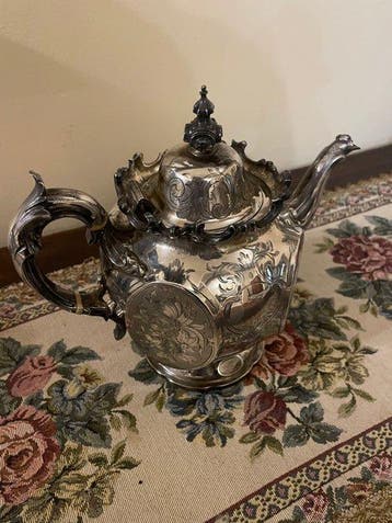 Theepot - .925 zilver - Sterlingzilver 925, Antiek en Kunst