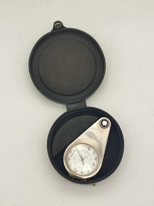 Horloge de bureau - Montblanc - Acier - 2000-2010 - Montre, Antiquités & Art, Antiquités | Horloges