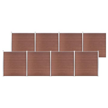 vidaXL Schutting 1391x186 cm HKC bruin, Verzenden