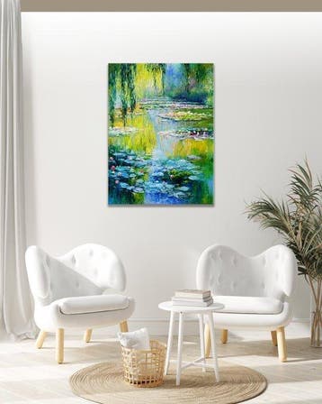 Clelia - Willow Over Still Water, Antiquités & Art