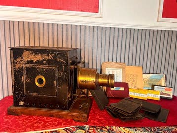 A. Molteni – Paris Antique Magic Lantern Optical Projector -