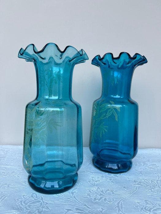 Legras & Cie. - Vaas (2) - Japon - Mondgeblazen glas -, Antiquités & Art, Antiquités | Verre & Cristal